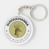 不安のないサスケハンナ鹿アクリル製キーチェーン キーホルダー (裏面)