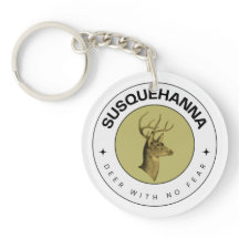 不安のないサスケハンナ鹿アクリル製キーチェーン