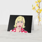 不安の女 カード (黄色い花)