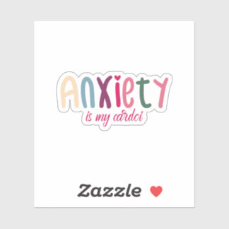 不安は私のカーディオステッカー シール