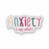 不安は私のカーディオステッカー シール (正面)