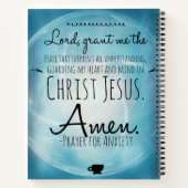 不安を感じる祈りの言葉付きスパイラル手帳 ノートブック (裏面)