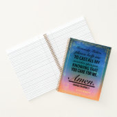 不安を感じる祈りの言葉付きスパイラル手帳 ノートブック (内部)