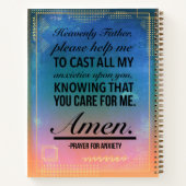 不安を感じる祈りの言葉付きスパイラル手帳 ノートブック (裏面)