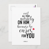 「不安を捨てろ」引用文はがき ポストカード (正面/裏面)