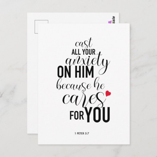 「不安を捨てろ」引用文はがき ポストカード (正面/裏面)