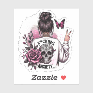 不安ステッカー、メンタルヘルスステッカー シール