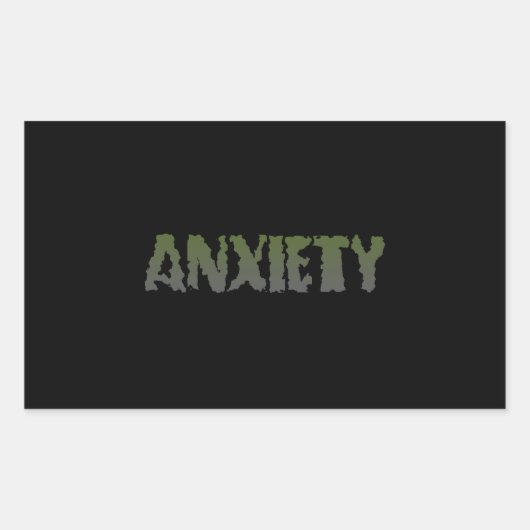 不安ステッカー 長方形シール (正面)