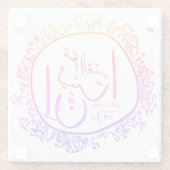 不安レリーフ、 浮き彫り ガラスコースター (裏面)