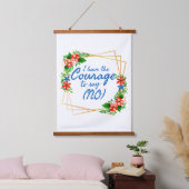 不安前向きと自己愛の肯定 吊り下げ型タペストリー (寝室)