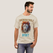 不安定なスピリット – ライオン顔ティー Tシャツ (正面フル)