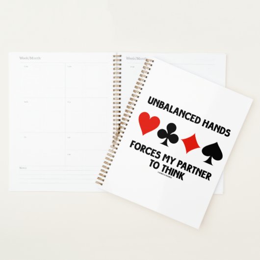 不安定な手が私のパートナーを強制的に橋考えに渡す プランナー手帳 (ディスプレー)
