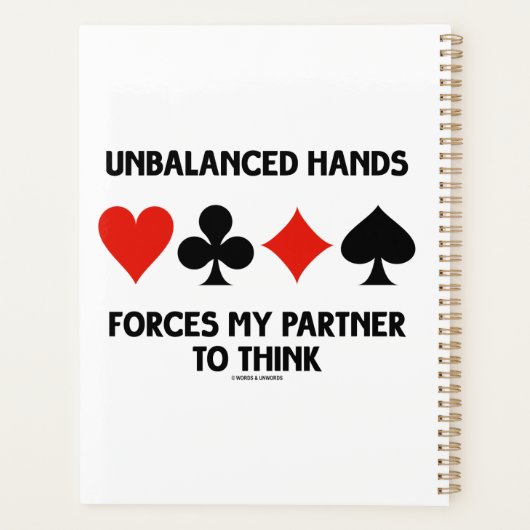 不安定な手が私のパートナーを強制的に橋考えに渡す プランナー手帳 (裏面)