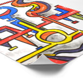 不安定な配管工モダン場 – バウハウスアート ポスター (角)