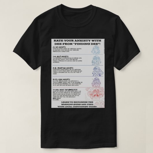 不安度セルフチェック Tシャツ (デザイン正面)