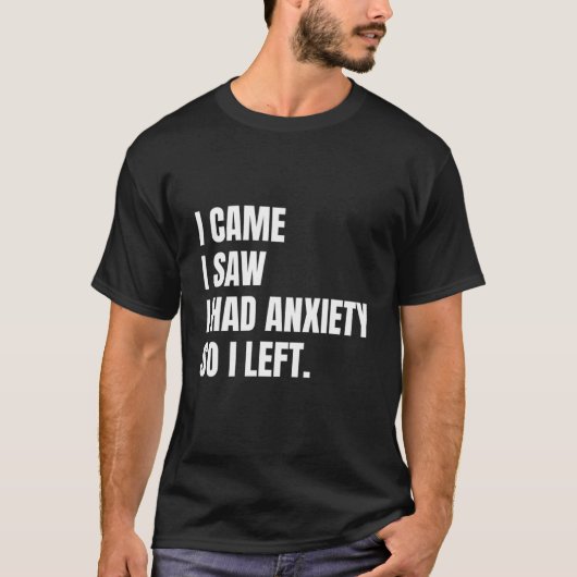 不安来を抱えているのを見て離れい Tシャツ (正面)