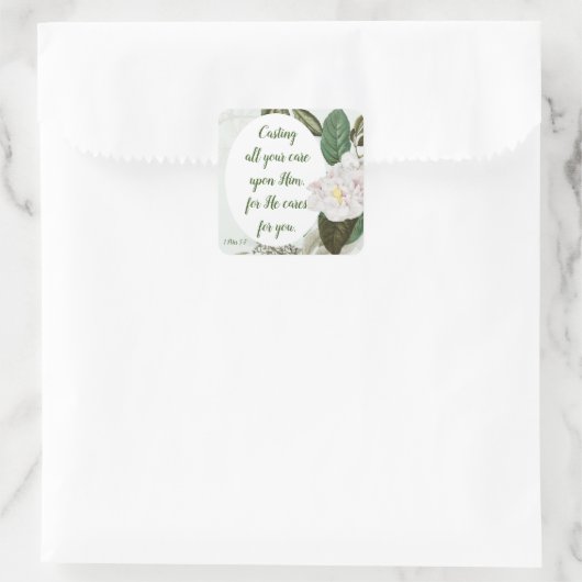 不安気に不安を投げ感動的る スクエアシール (バッグ)