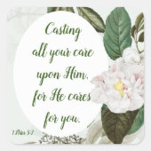 不安気に不安を投げ感動的る スクエアシール (正面)