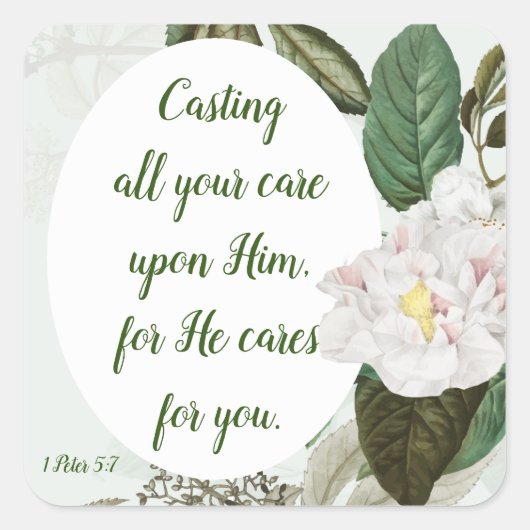 不安気に不安を投げ感動的る スクエアシール (正面)