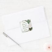 不安気に不安を投げ感動的る スクエアシール (封筒)