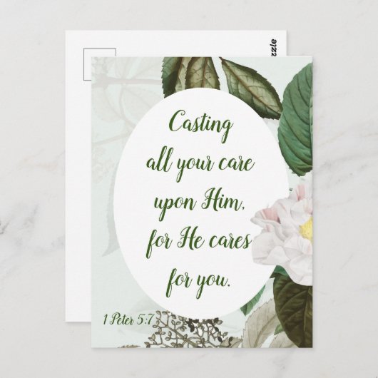 不安気に不安を投げ感動的る ポストカード (正面/裏面)