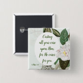 不安気に心配を投げ感動的る 缶バッジ (正面&裏面)