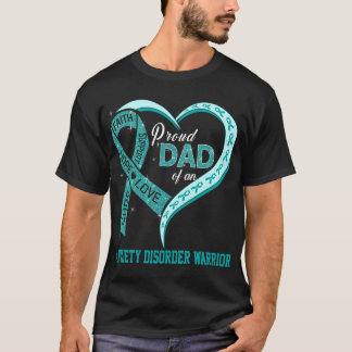 不安誇りを持った障害の戦士のパパ Tシャツ