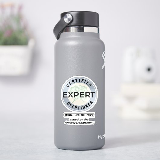 不安部門認定 過剰思考者 シール (HydroFlask)