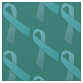 不安障害の認識度のティール（緑がかった色）のリボン ファブリック (クローズアップ)