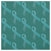 不安障害の認識度のティール（緑がかった色）のリボン ファブリック (見本)