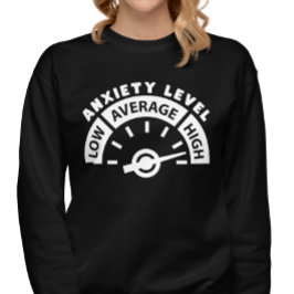 不安障害&不安障害認識度フロント&バック スウェットシャツ