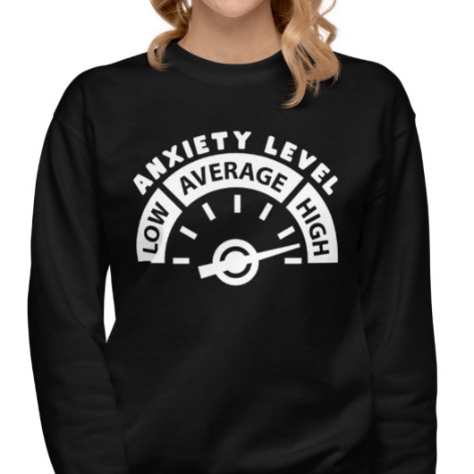 不安障害&不安障害認識度フロント&バック スウェットシャツ