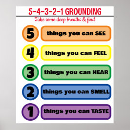 不安・ストレス5感の接地技術 ポスター