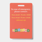 不安・焦慮 目に見えない障害 ラニヤード ID バッジ (裏面)