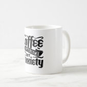 不安Anxieを克服したコーヒーと精神的な健康 コーヒーマグカップ (正面右)
