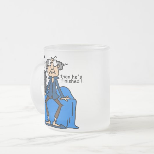 不完全なそれから終えられた結婚のユーモア フロストグラスマグカップ (正面左)