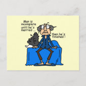 不完全なそれから終えられた結婚のユーモア ポストカード (正面)