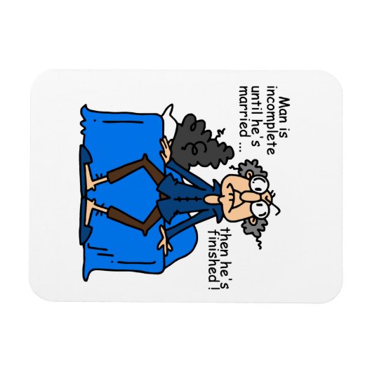 不完全なそれから終えられた結婚のユーモア マグネット (横)