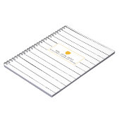 不完全なストライプの金Appleの先生のノート ノートブック (左側)