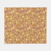 不完全なタツノオトシゴおよびいかりパターン フリースブランケット (正面(横))