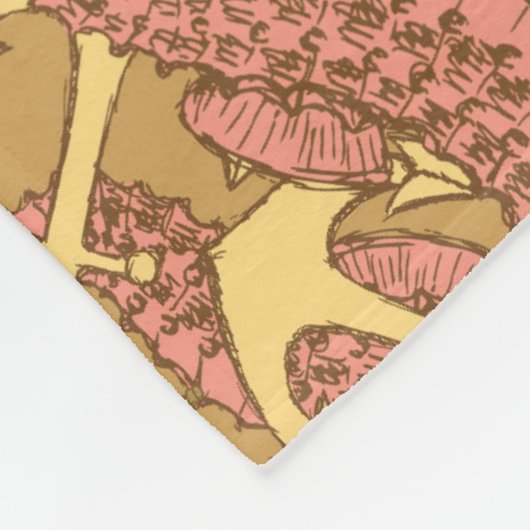 不完全なタツノオトシゴおよびいかりパターン フリースブランケット (角)