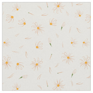 不完全なデイジーの花模様-花パターン ファブリック
