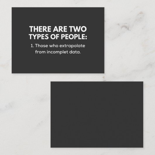 不完全なデータから推定する人 名刺 (正面/裏面)