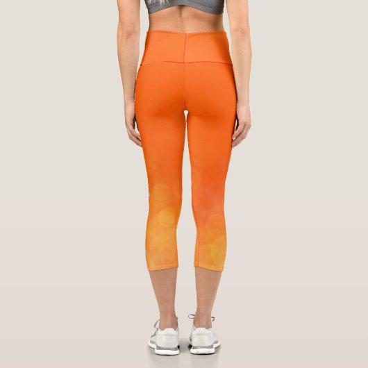 不完全なヨギカプリヨガパントオレンジ カプリレギンス (裏面)
