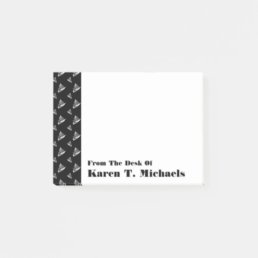 不完全なヨットパターン|はあなたの名前を加えます ポストイット (正面)