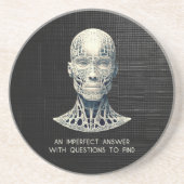 不完全な回答の砂岩ラウンド コースター (正面)