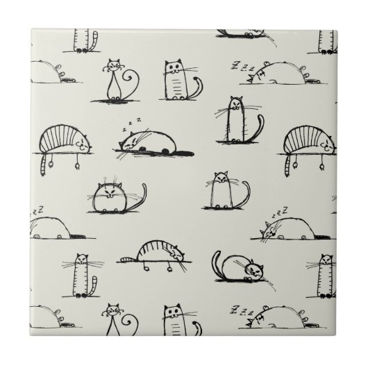 不完全な猫 タイル (正面)