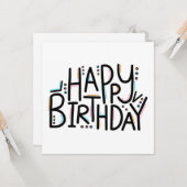 不完全ハッピーバースデー カード (正面/裏面インサイチュ)