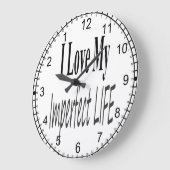 不完全生命反転ダイヤル時計 ラージ壁時計 (傾斜)