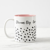 不完全絵を描なDABSかわいいおもしろいモダン ミニマル ツートーンマグカップ (左)